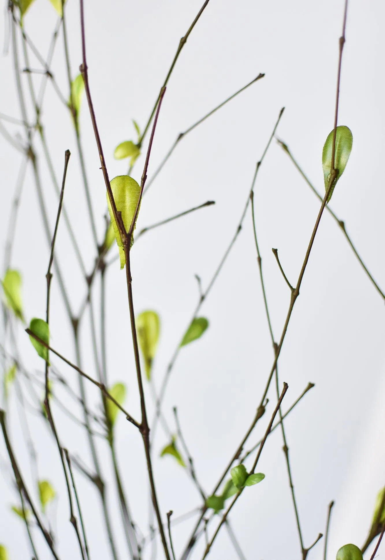 26" Branches with Faux Green Leaves