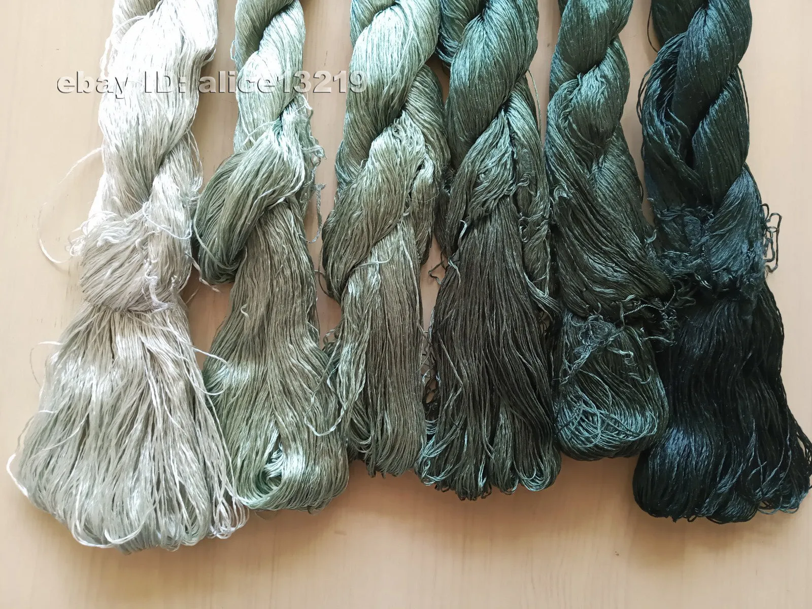 6bundles 100%real mulberry silk,hand-dyed embroidery silk floss/thread N40