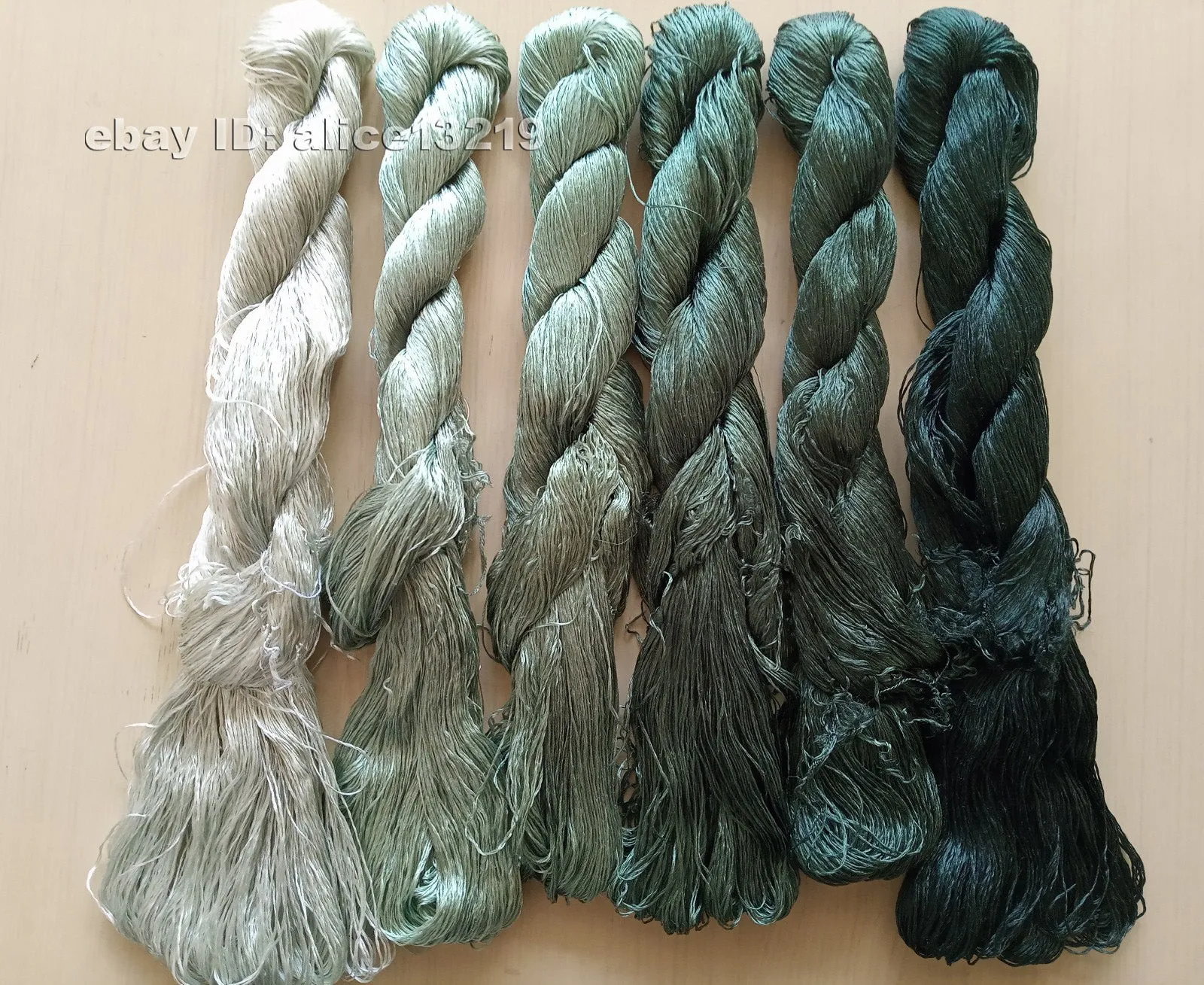 6bundles 100%real mulberry silk,hand-dyed embroidery silk floss/thread N40