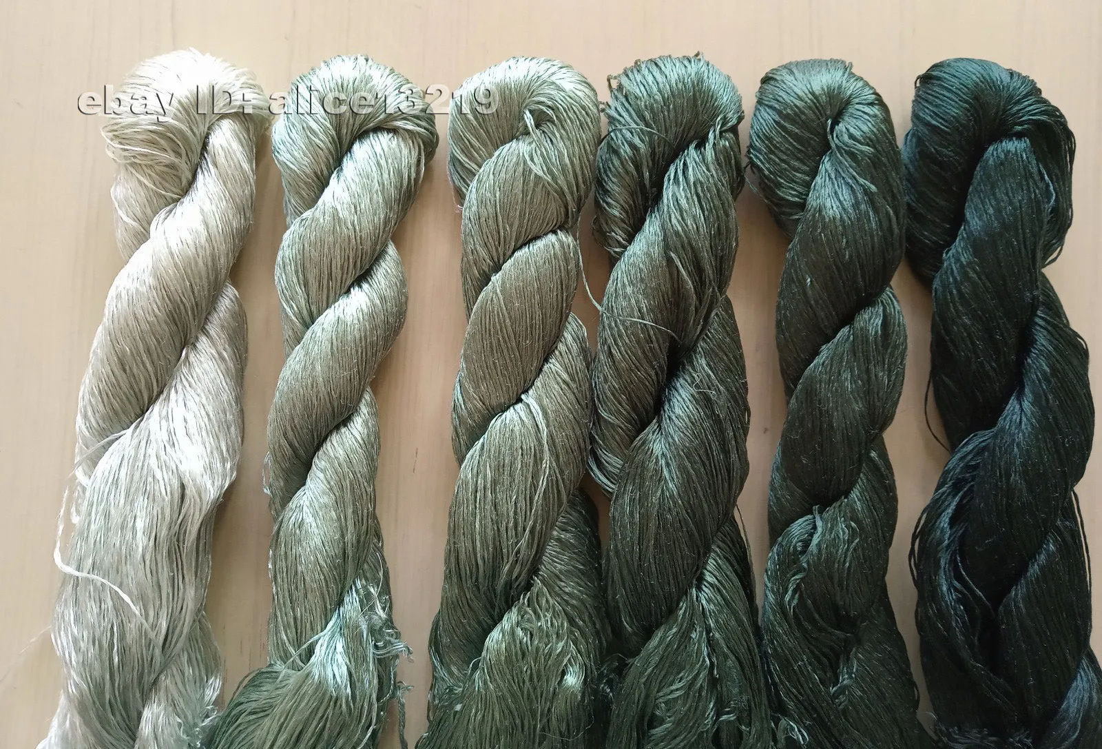 6bundles 100%real mulberry silk,hand-dyed embroidery silk floss/thread N40