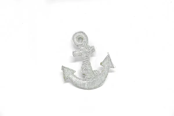 Anchor with Rope Embroidered Iron-On Patch 2" x 1.2" - 1 Piece