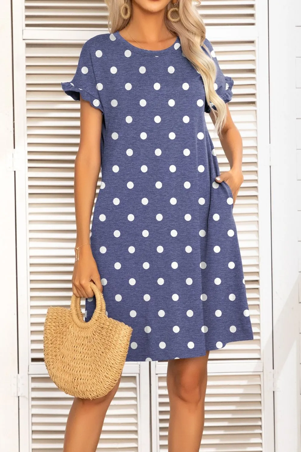 *APP EXCLUSIVE* Flounce Sleeve Dress with Pockets