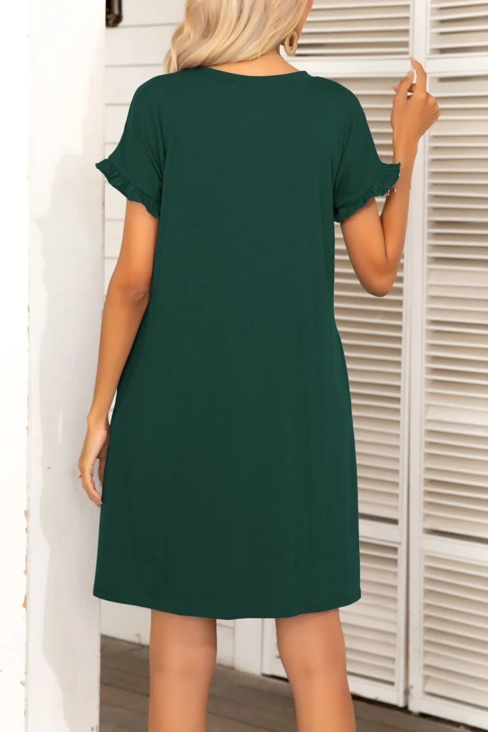 *APP EXCLUSIVE* Flounce Sleeve Dress with Pockets