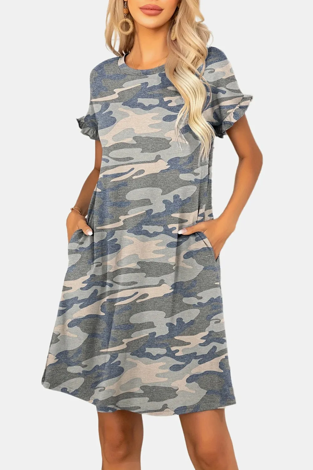 *APP EXCLUSIVE* Flounce Sleeve Dress with Pockets