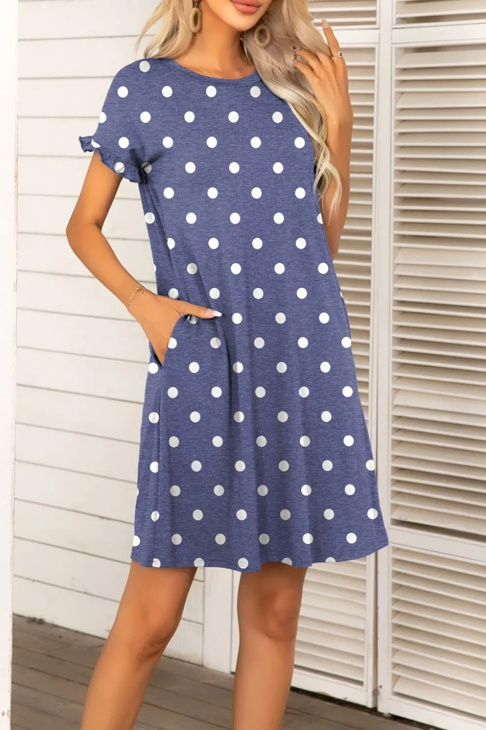 *APP EXCLUSIVE* Flounce Sleeve Dress with Pockets