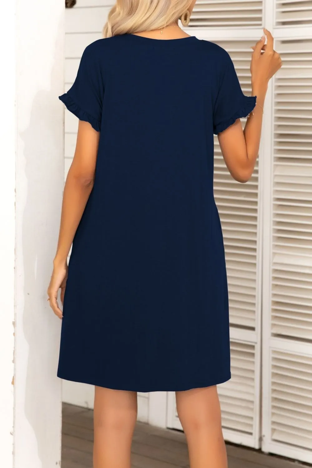 *APP EXCLUSIVE* Flounce Sleeve Dress with Pockets