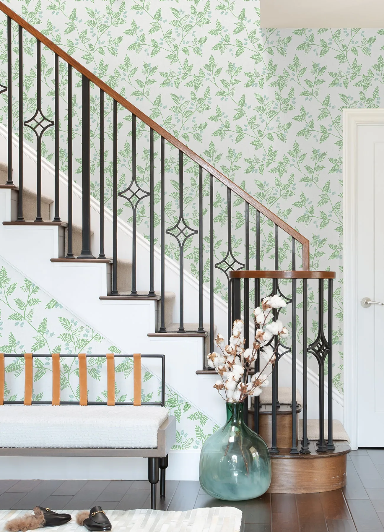 Ardell Light Green Botanical Wallpaper