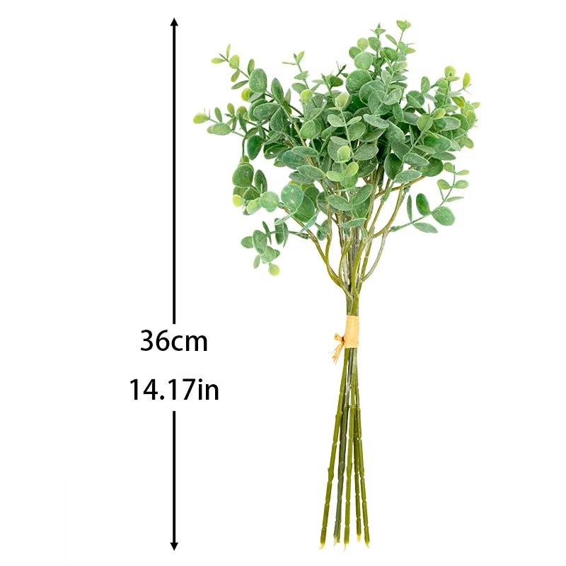 Artificial Green Simulation Fake Plant Eucalyptus Leaves Autumn Style Eucalyptus Home Christmas Wedding Decoration
