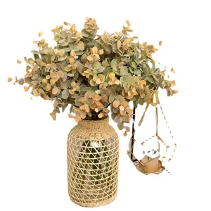 Artificial Green Simulation Fake Plant Eucalyptus Leaves Autumn Style Eucalyptus Home Christmas Wedding Decoration