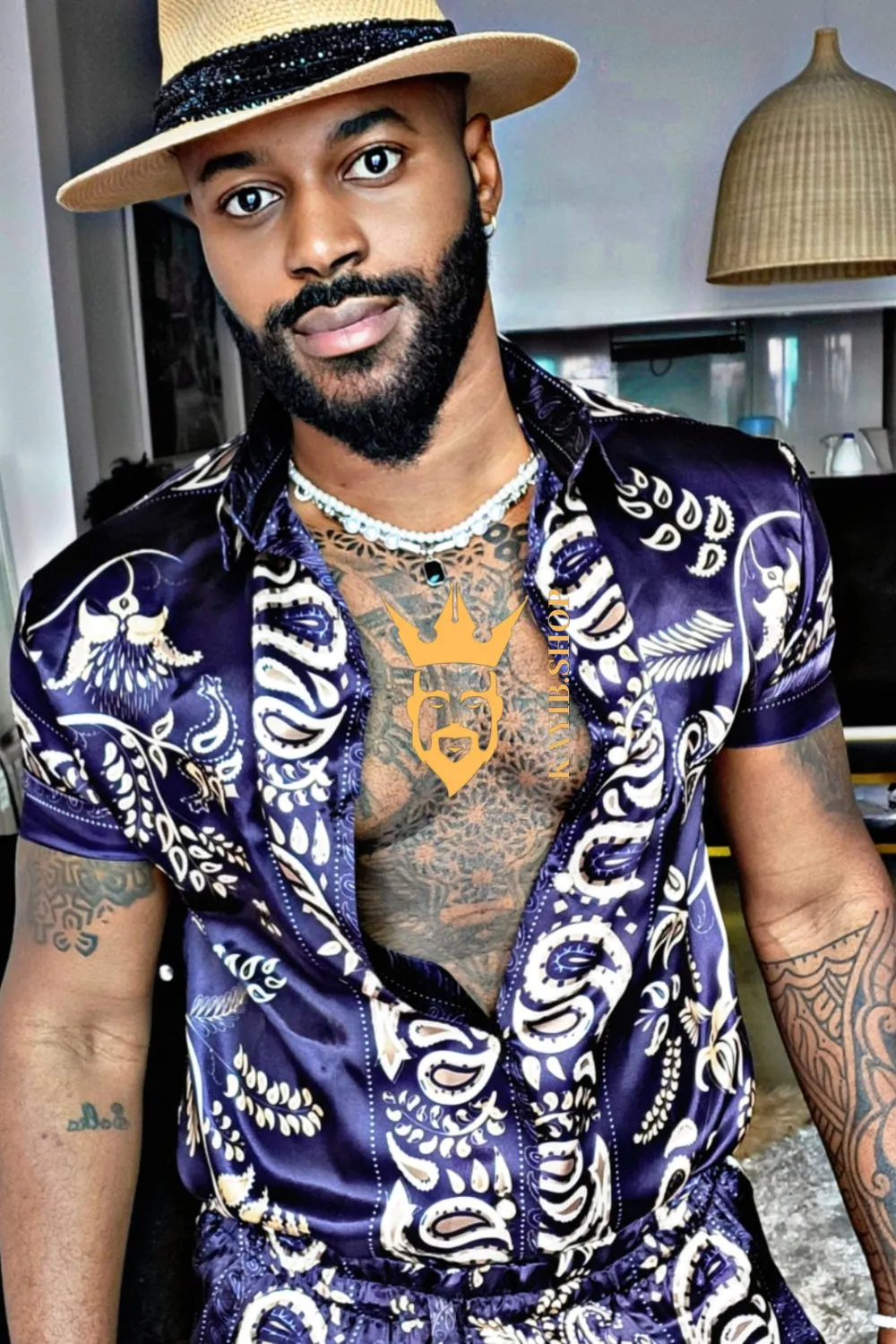 Best Summer Mens Barocco Shirt - Elevate Your Style Game with Luxury Silk Comfort - Free Shipping & Easy Returns