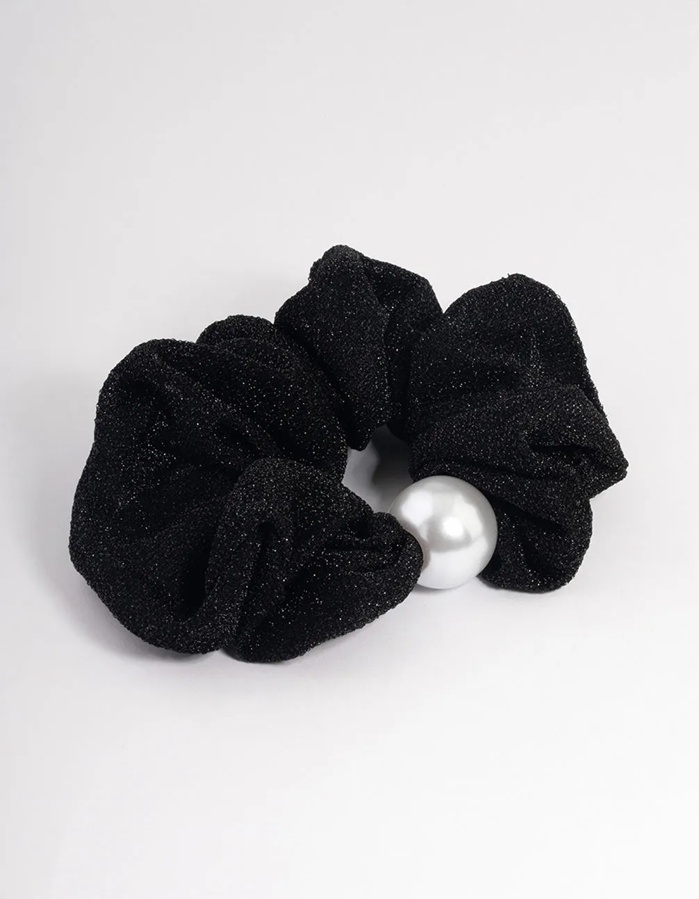 Black Fabric Hair Scrunchie