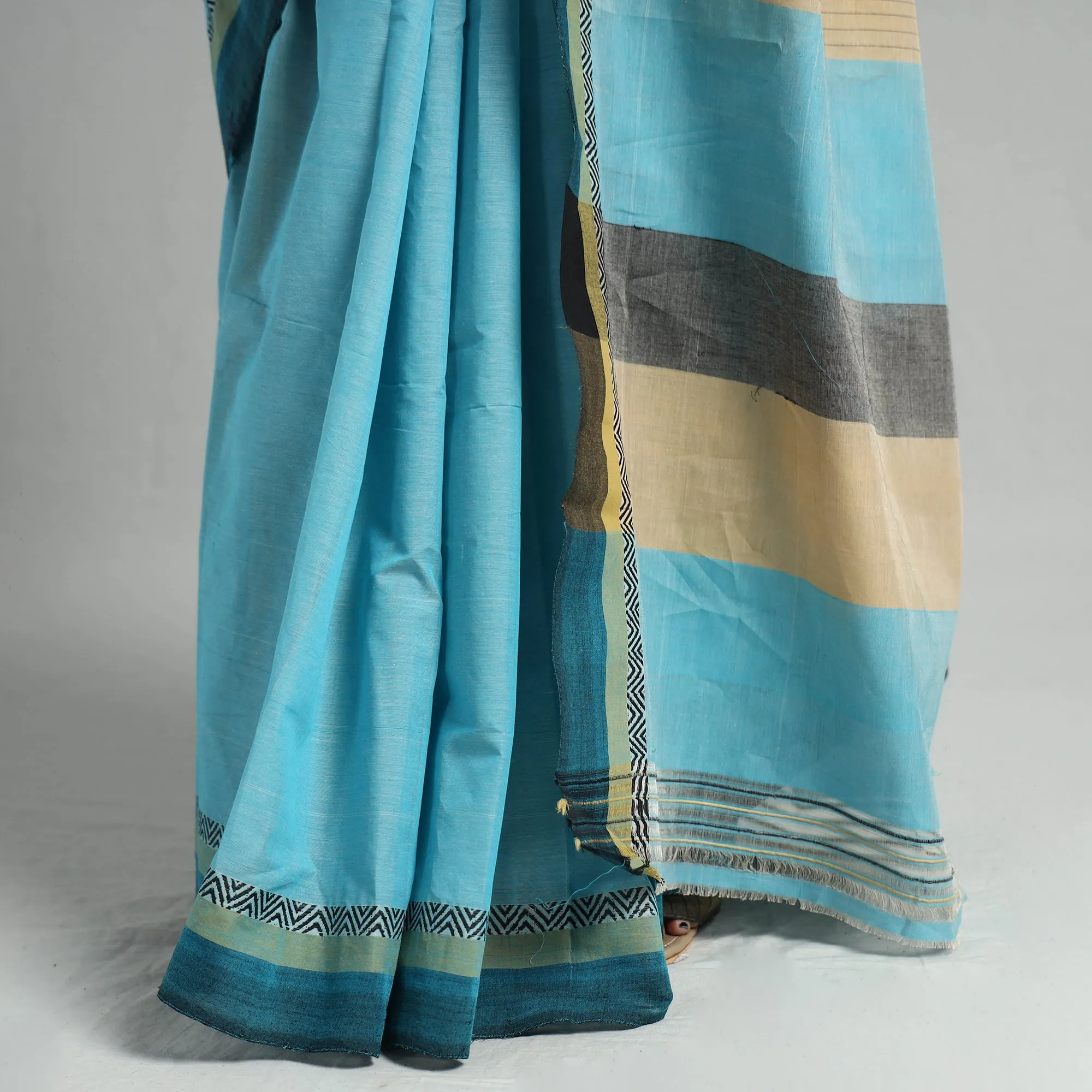 Blue - Chitrika Pure Handloom Dobby Cotton Saree
