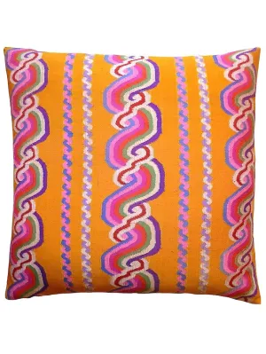 Burmese Silk Pillow Spanish Yellow