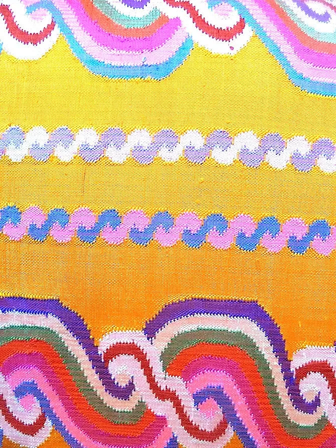 Burmese Silk Pillow Spanish Yellow