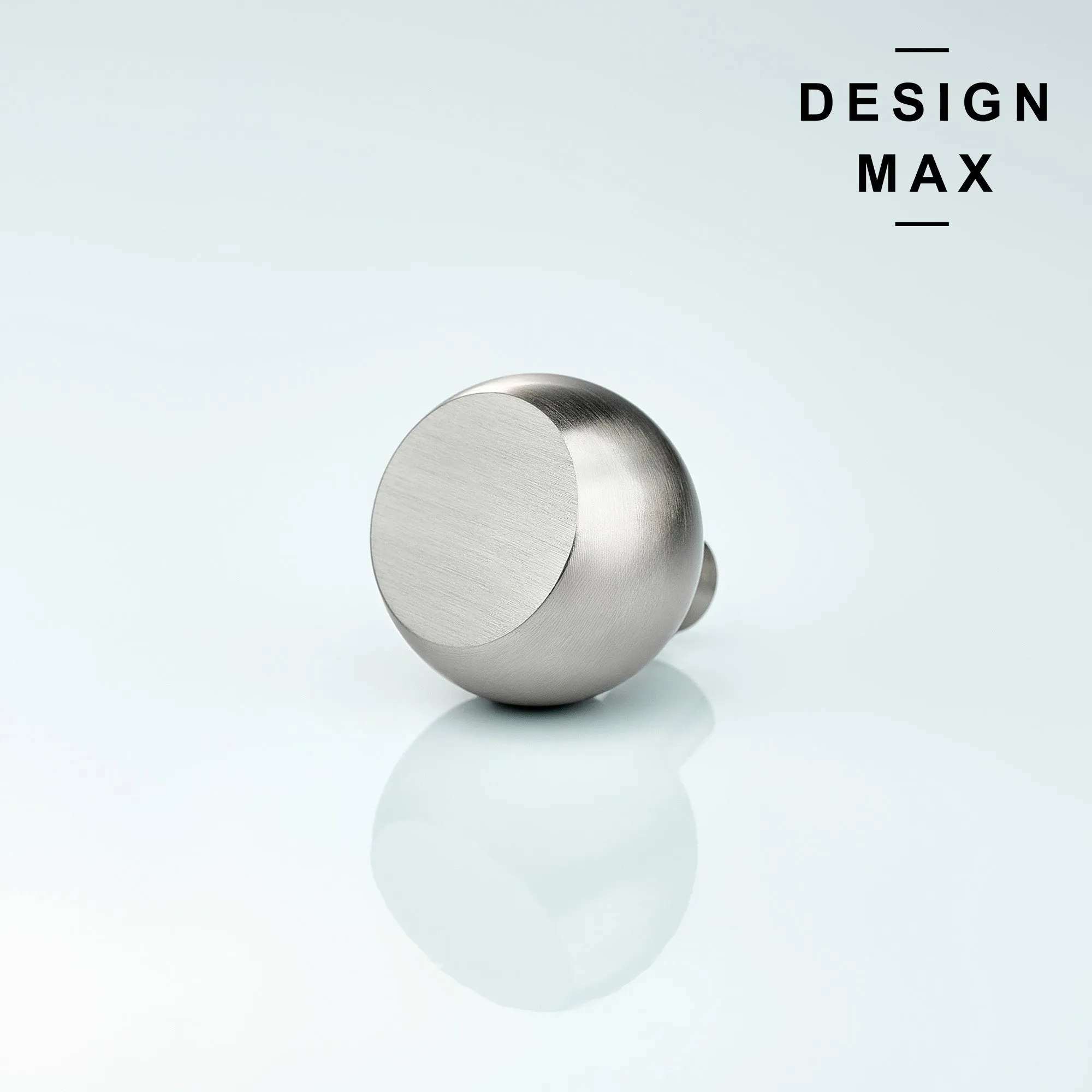 Caldon Satin Silver Solid Brass Cabinet Knob