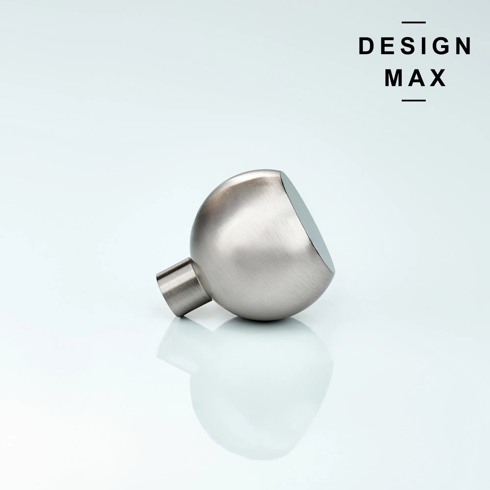 Caldon Satin Silver Solid Brass Cabinet Knob