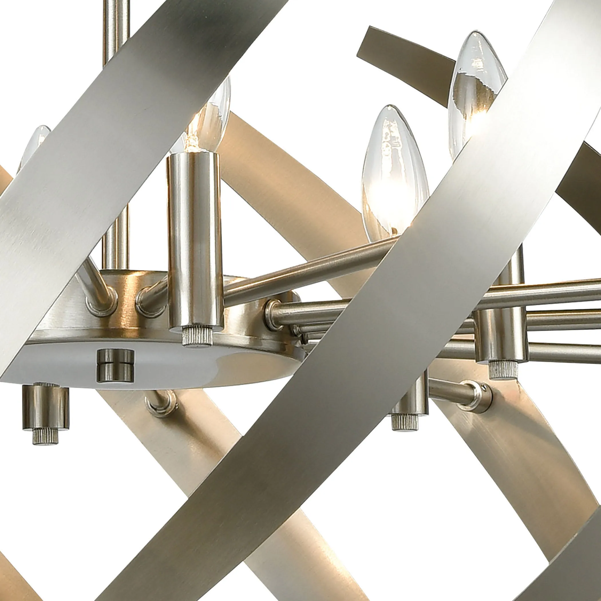Carthage 24" 6 Light Chandelier in Satin Nickel