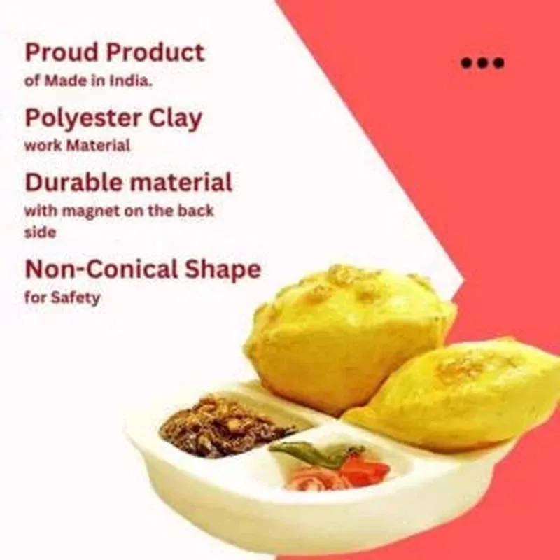 Chole Bhathura Miniature Food 3D Fridge Magnet