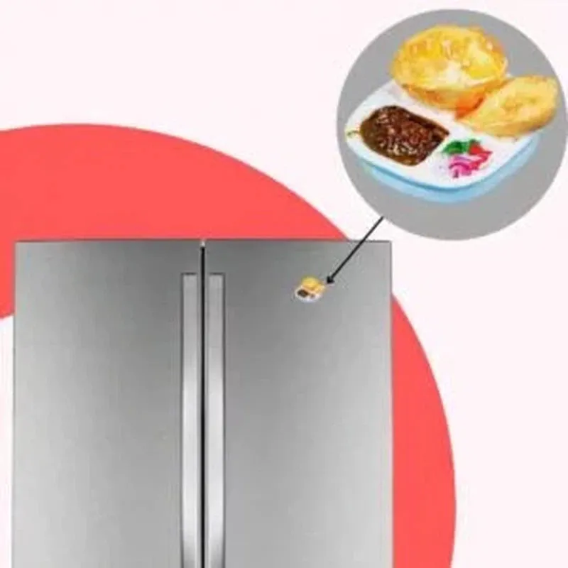 Chole Bhathura Miniature Food 3D Fridge Magnet
