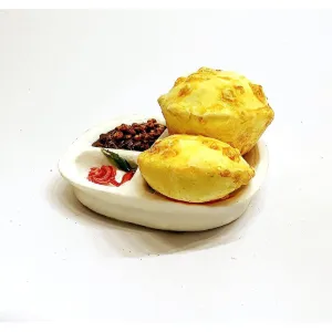 Chole Bhathura Miniature Food 3D Fridge Magnet