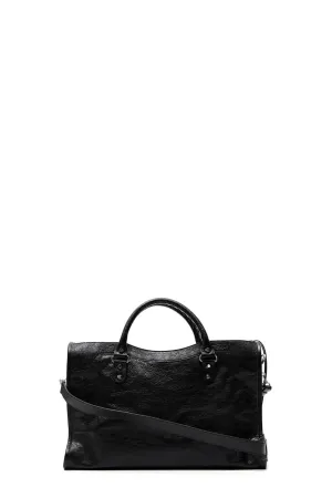 Classic City M Black with Silver Hardware