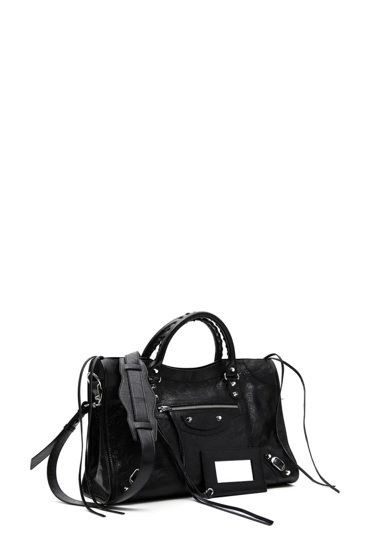 Classic City M Black with Silver Hardware
