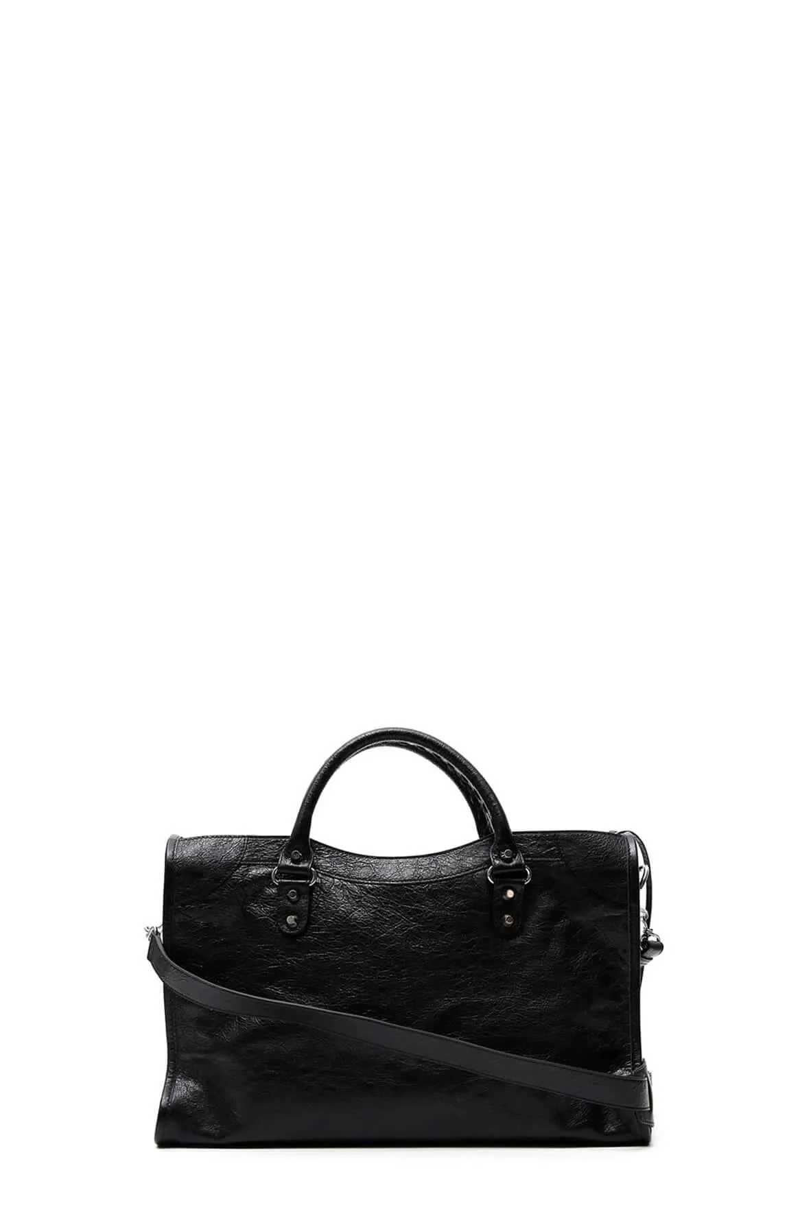 Classic City M Black with Silver Hardware