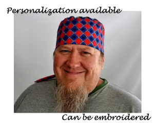 Custom Made Scrub Cap, Surgical Cap. Standalone or add-on for hospital gown. Basic style, unisex, Men's Scrub Cap. Personalization Available