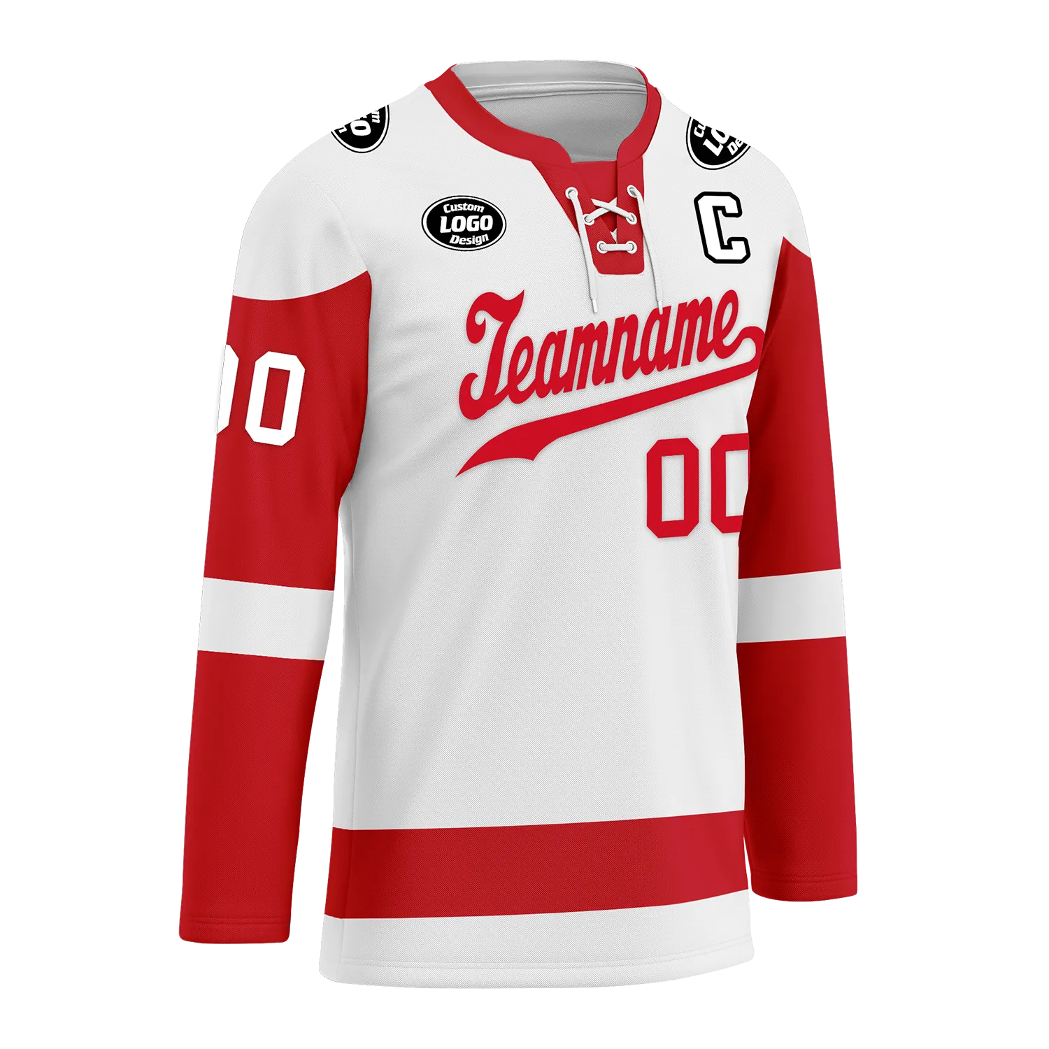 Custom White Red Personalized Hockey Jersey HCKJ01-D0a70ad