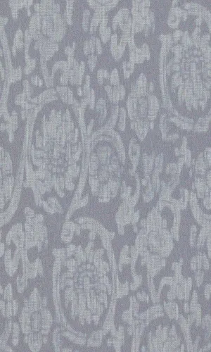 Denim Orbital Damask Wallpaper 17605