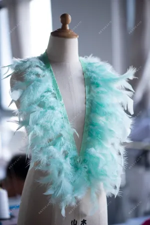 Designer Sage Green Fluffy Feather for Wholesale | 29 Colors