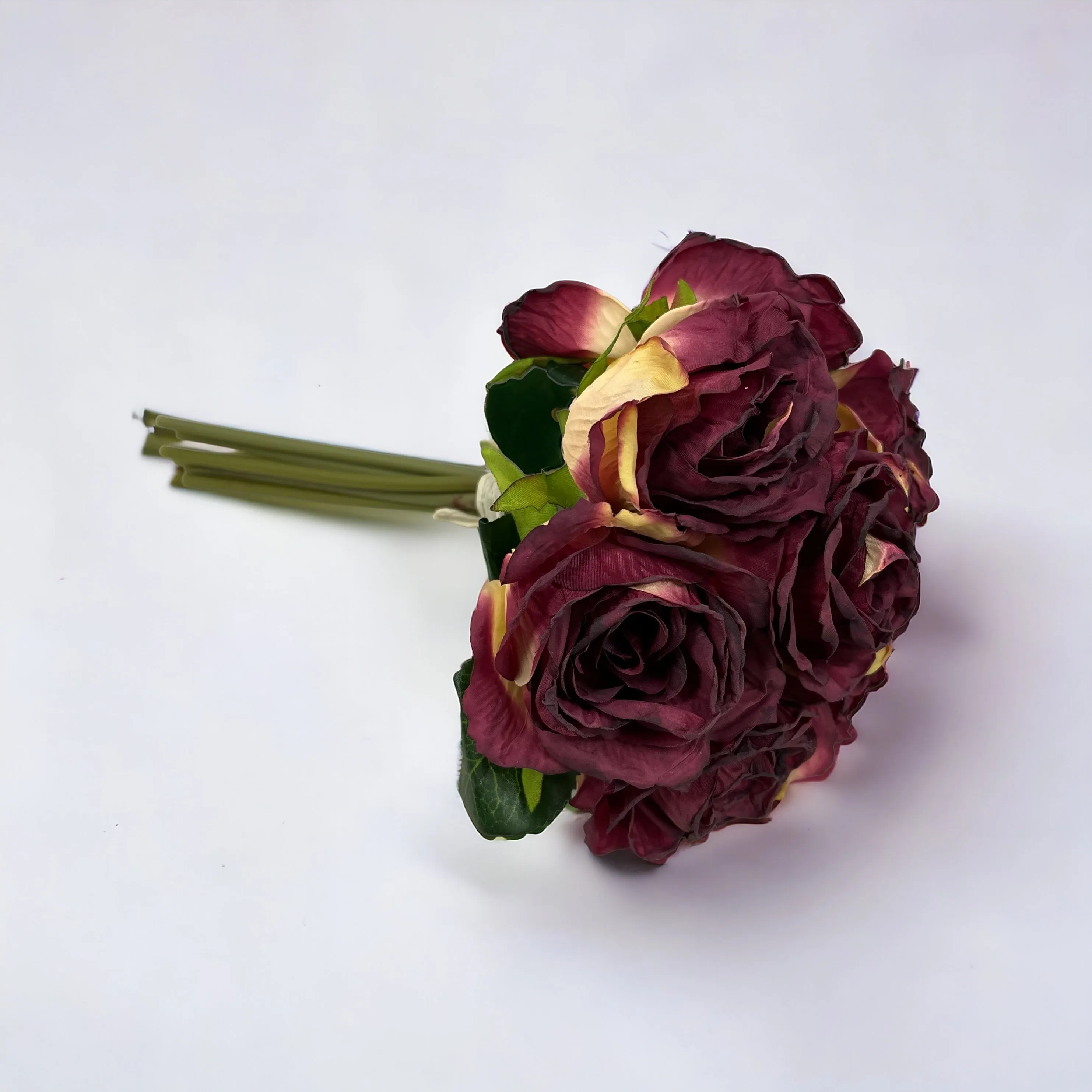 Dried Touch Large Ruby Rose Hand tie, Rose artificial Bride Bouquet, Bridesmaid Rose Bouquet, Make your own Wedding Bouquet, Artificial Rose, Dusky Pink, Blush Pink, Mulberry Rose