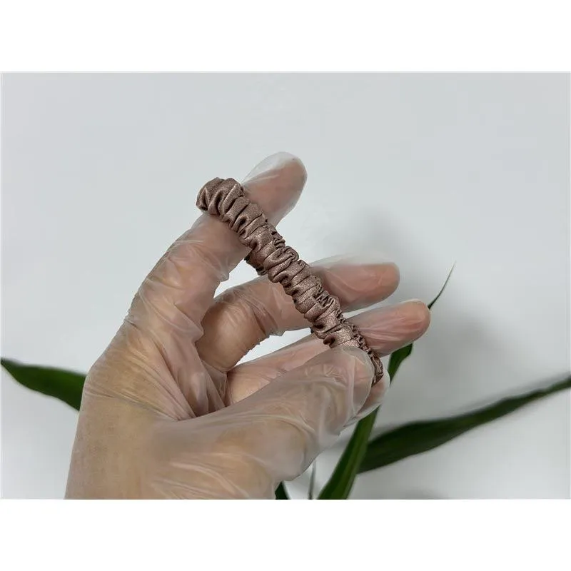 Ebony silk scrunchies mini