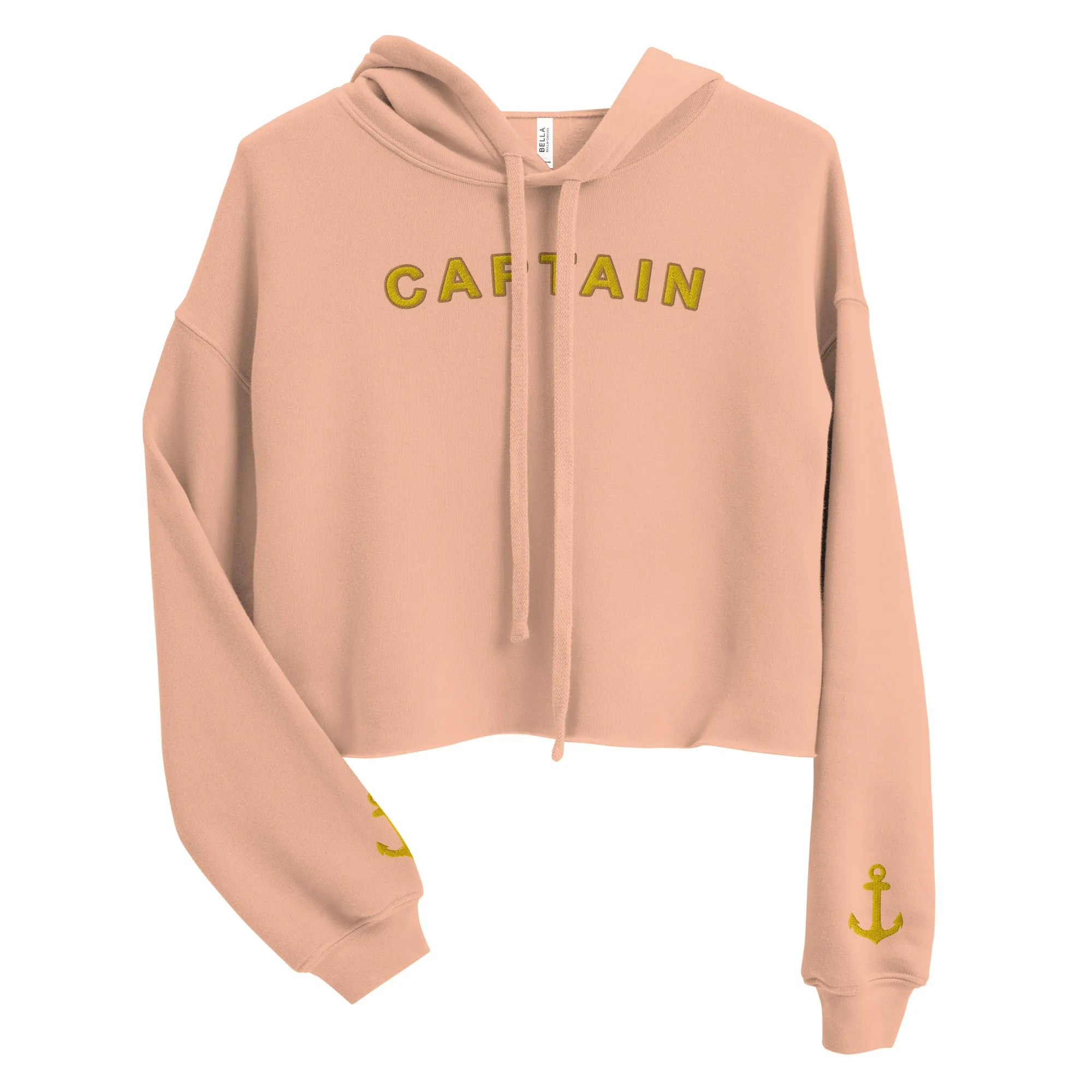 Elegant Embroidered Women's Crop Hoodie