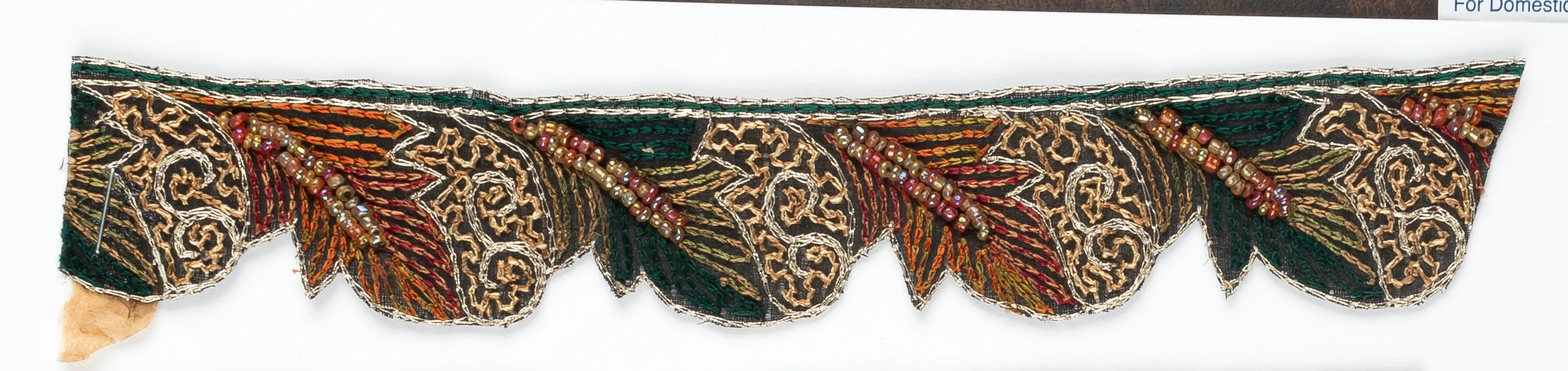 Embroidered, Beaded Handcrafted Indian Trim
