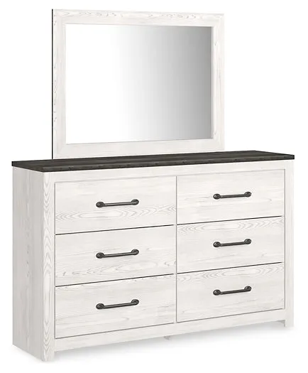 Gerridan Queen Panel Bed with Mirrored Dresser and 2 Nightstands