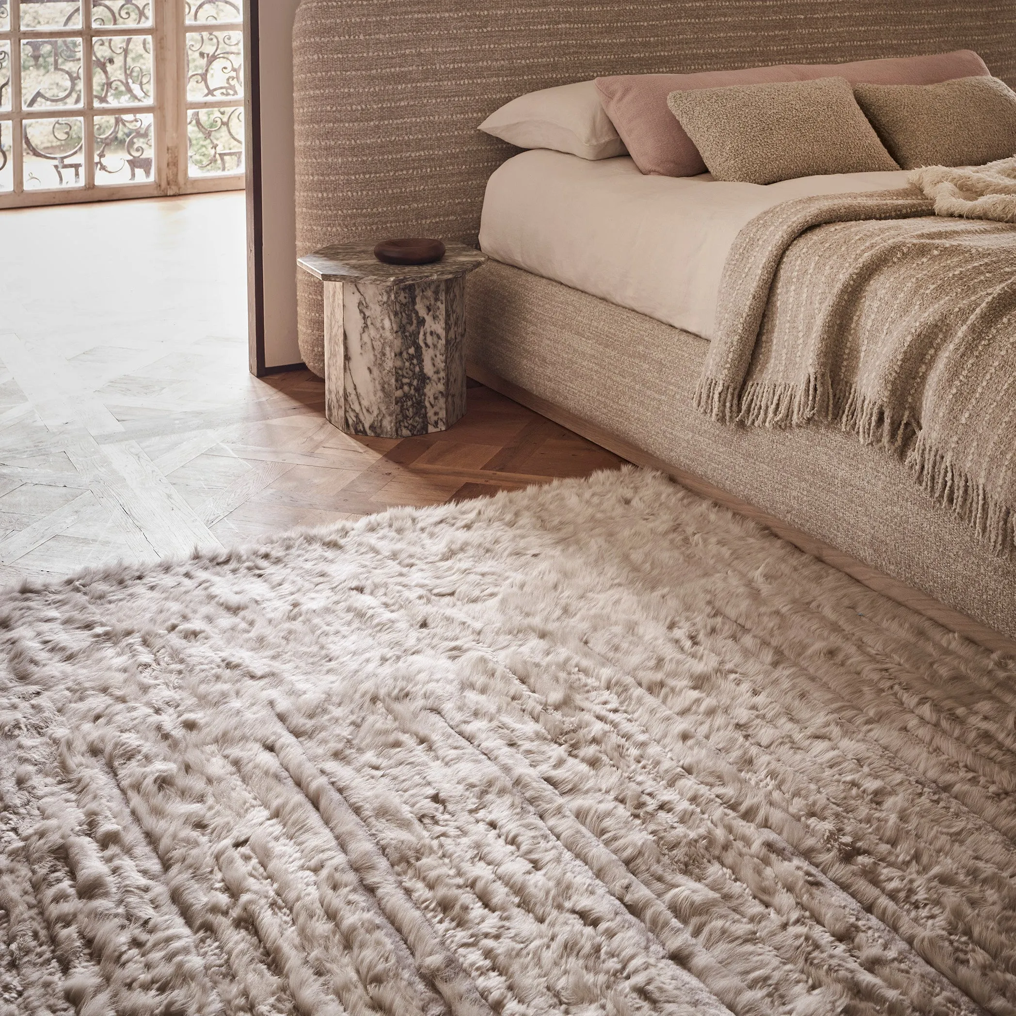 Glam Chalk Stripe Throw