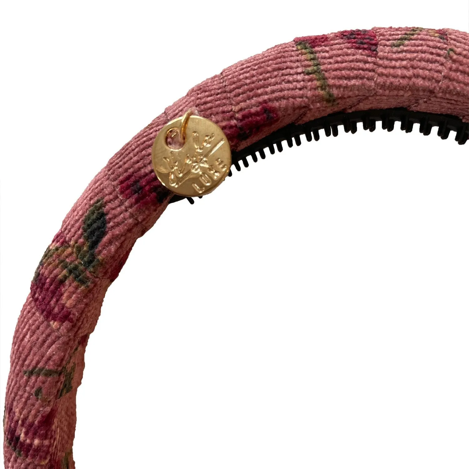 Halo Luxe Elsie Printed Corduroy Headband - Rose Floral