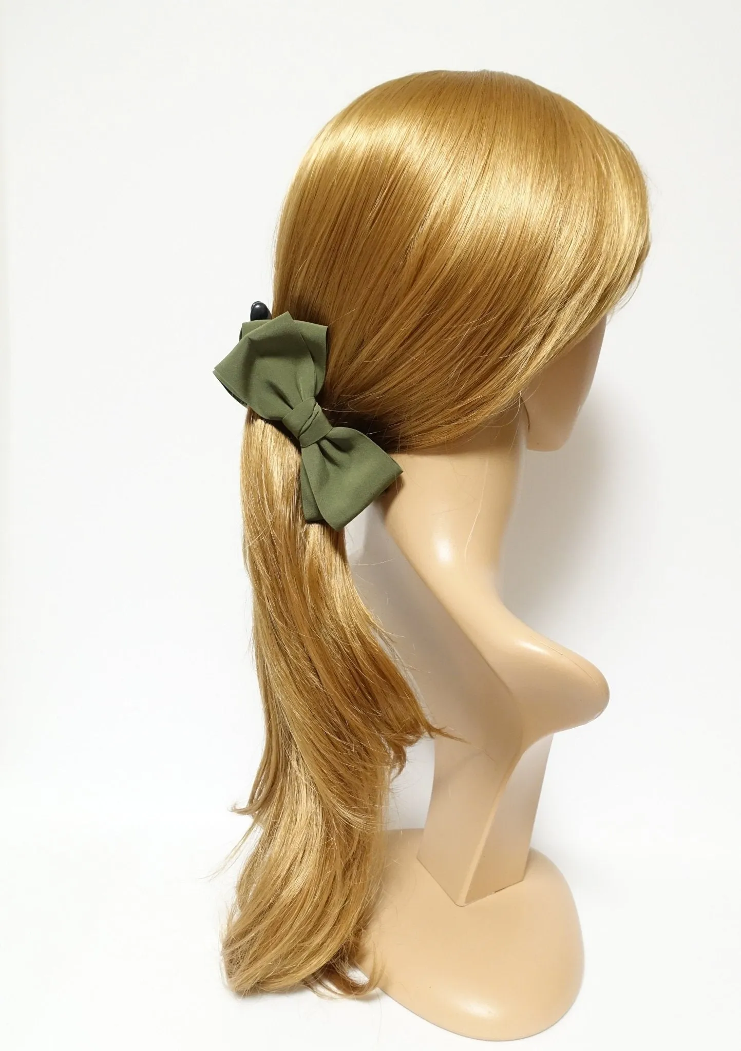 Handmade Satin Layered Bow Banana Hair Clip