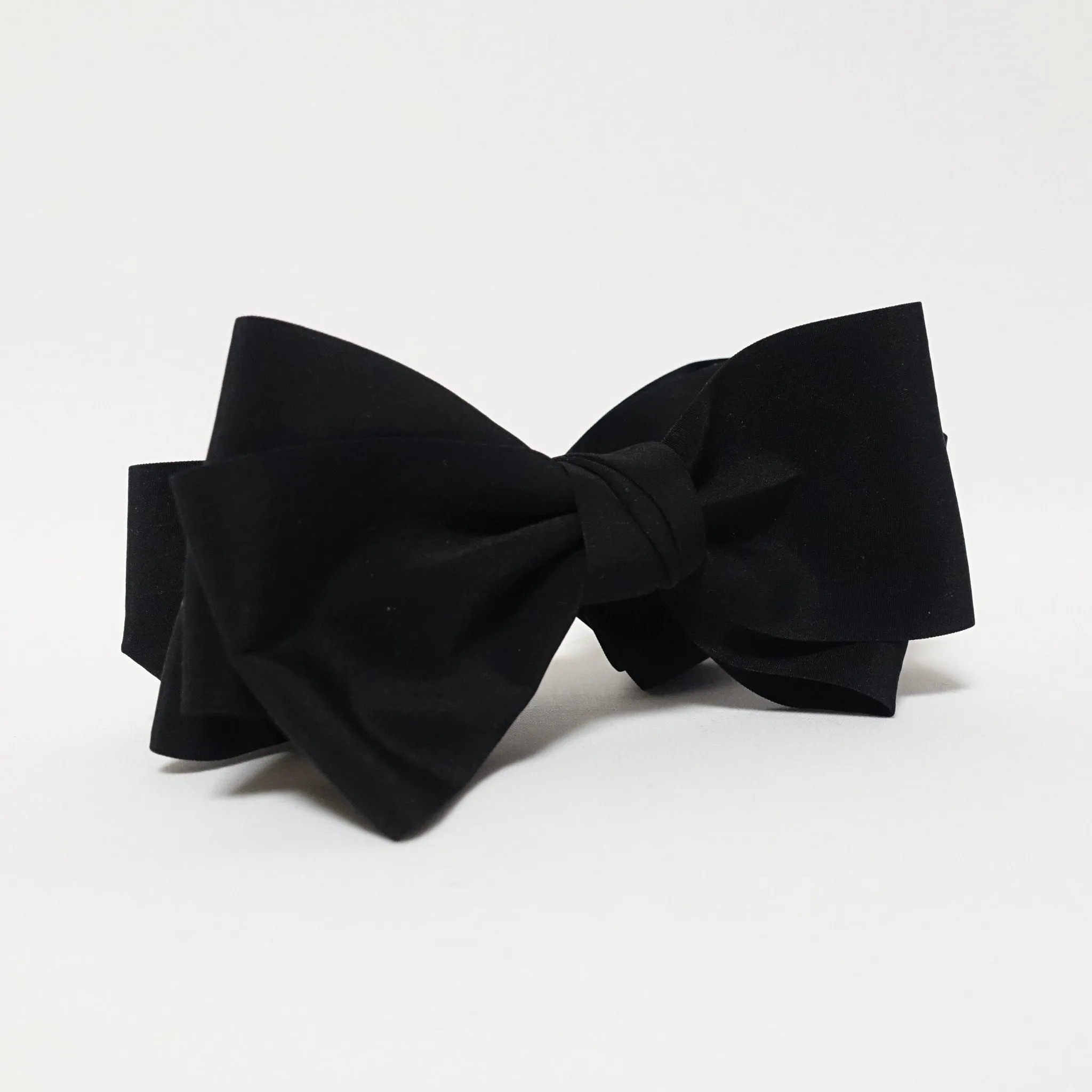 Handmade Satin Layered Bow Banana Hair Clip