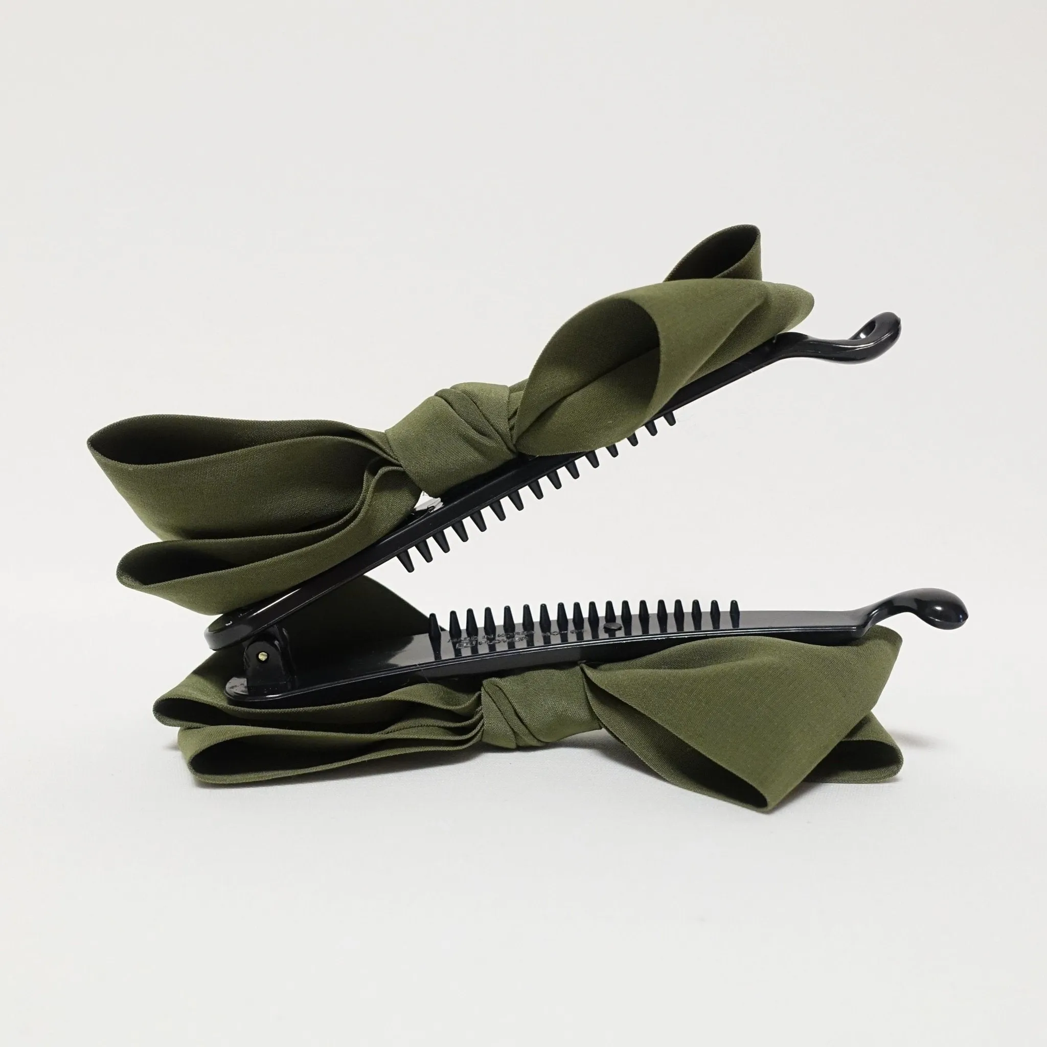 Handmade Satin Layered Bow Banana Hair Clip