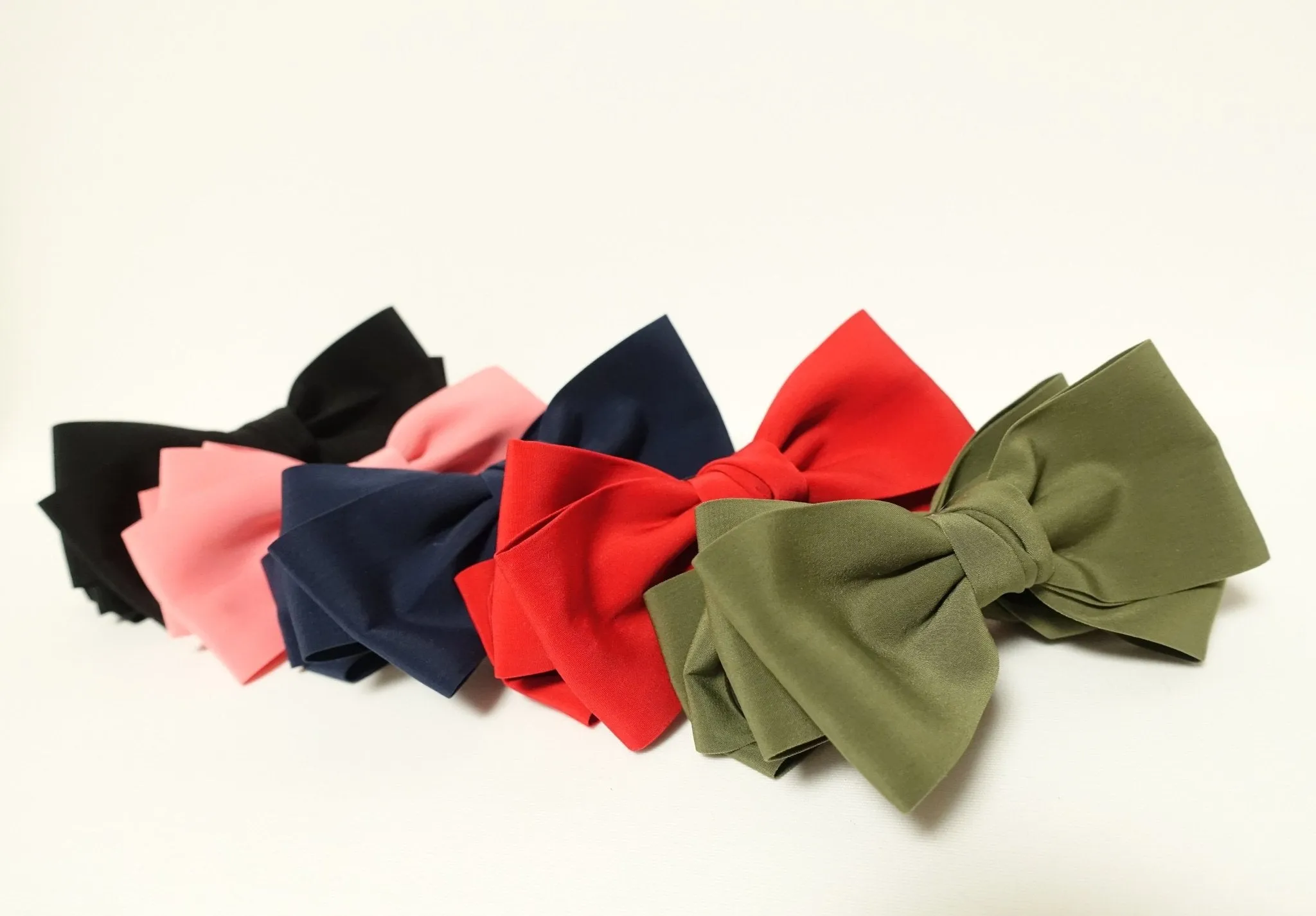 Handmade Satin Layered Bow Banana Hair Clip