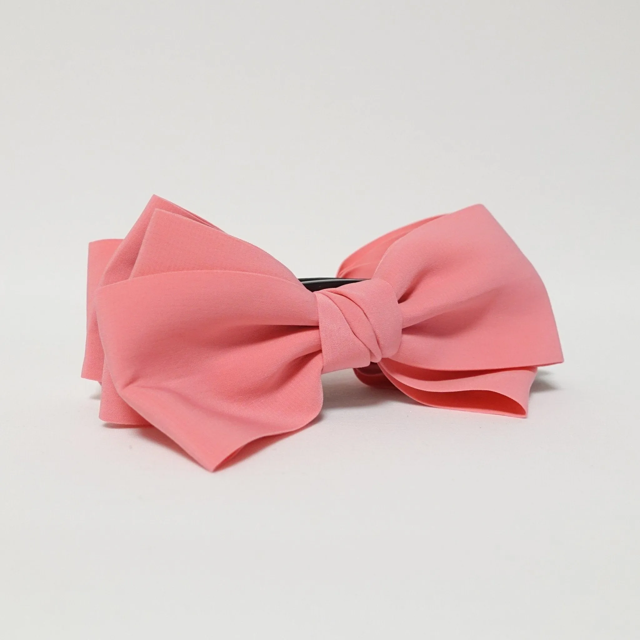 Handmade Satin Layered Bow Banana Hair Clip