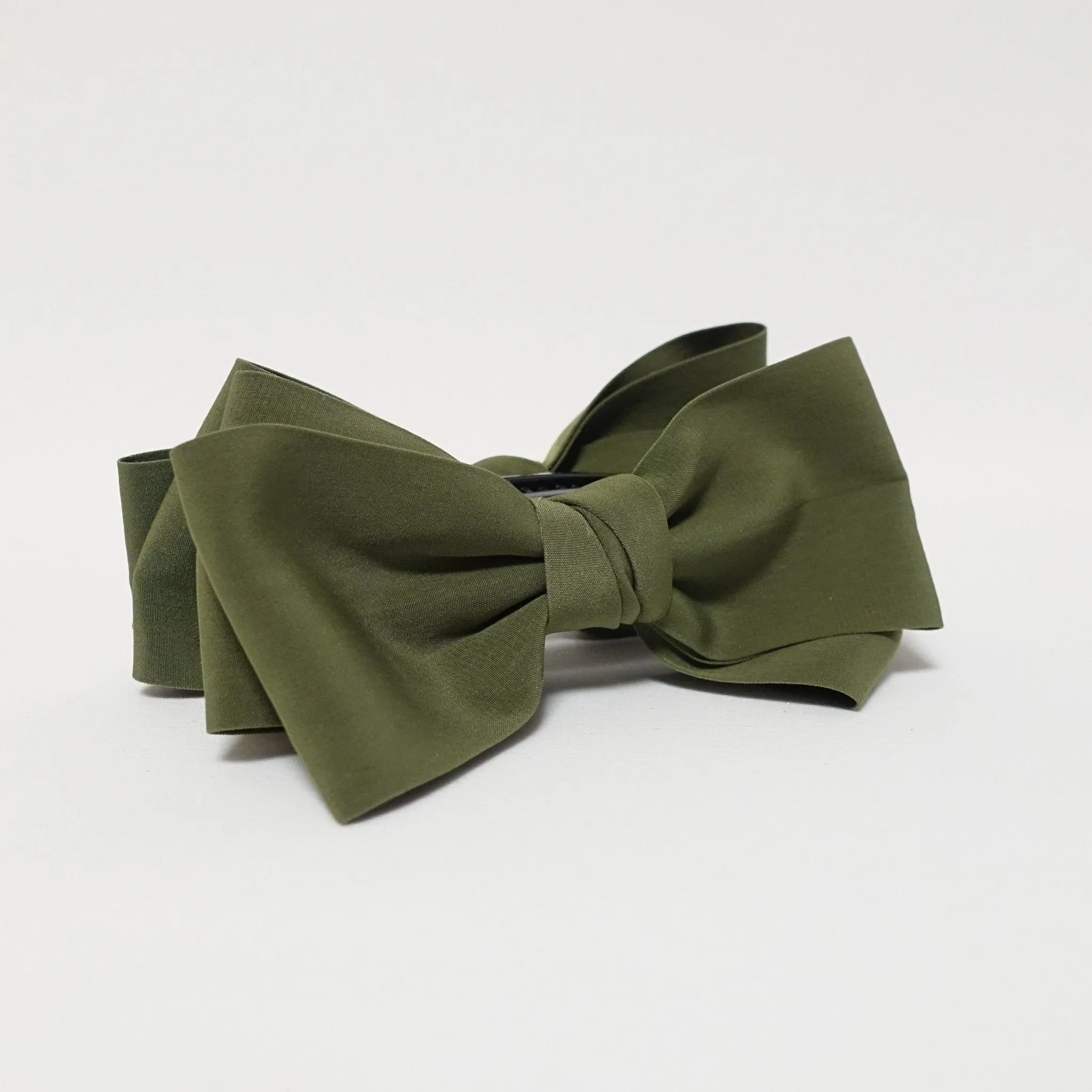 Handmade Satin Layered Bow Banana Hair Clip