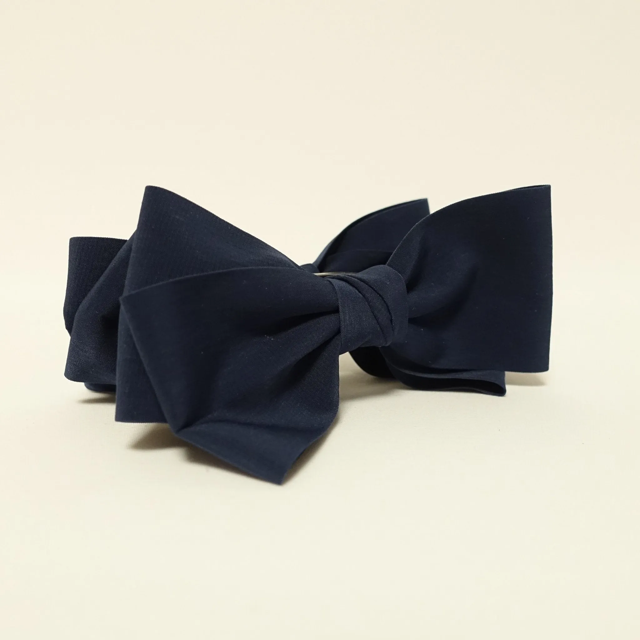 Handmade Satin Layered Bow Banana Hair Clip