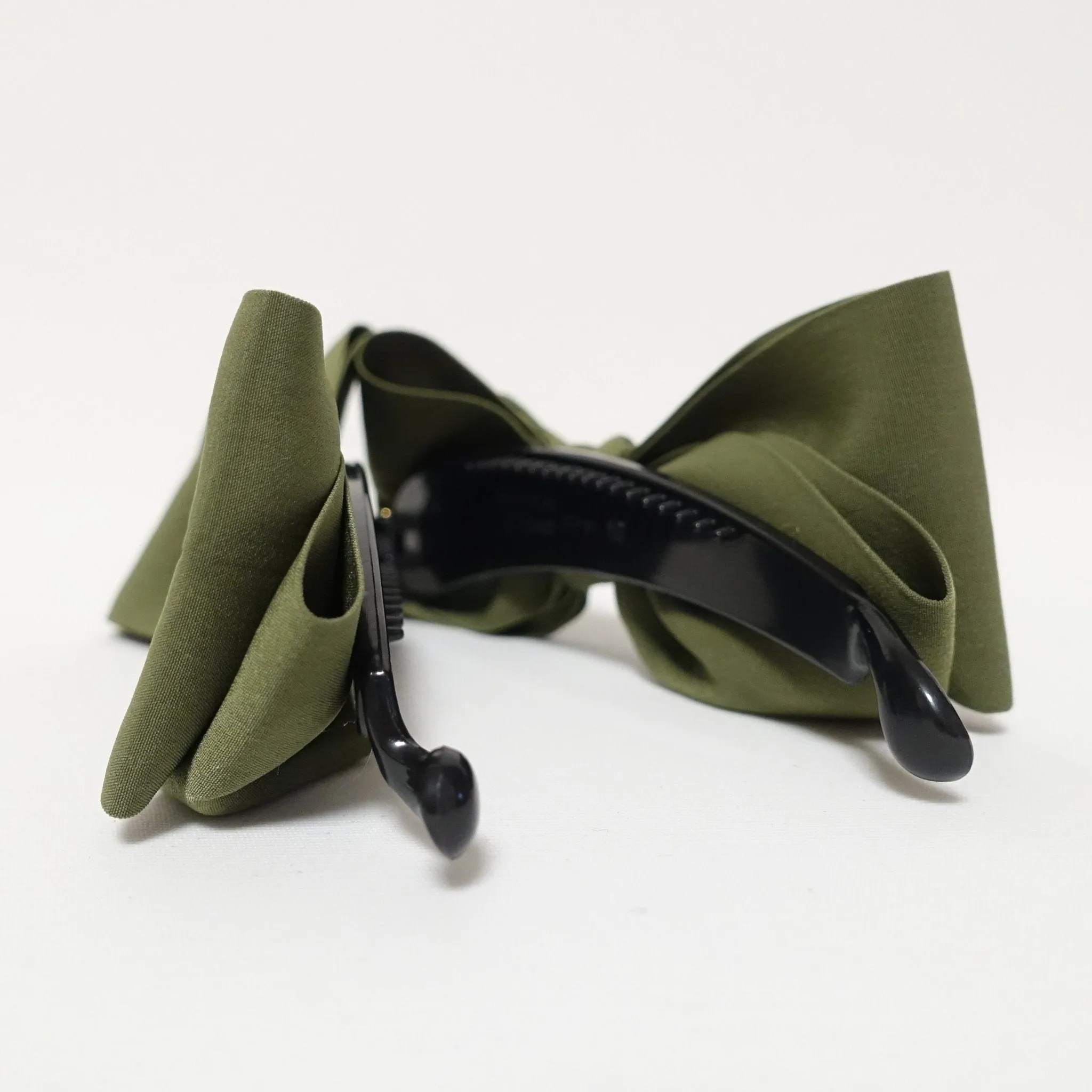 Handmade Satin Layered Bow Banana Hair Clip