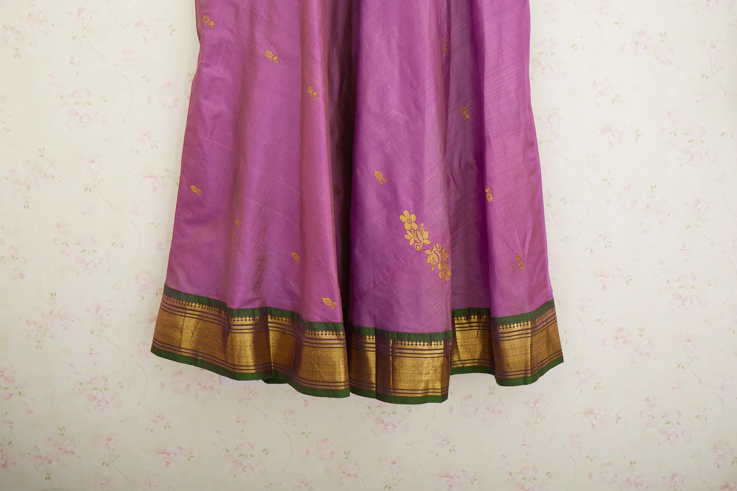 Lavender Pure Silk Traditional Gown