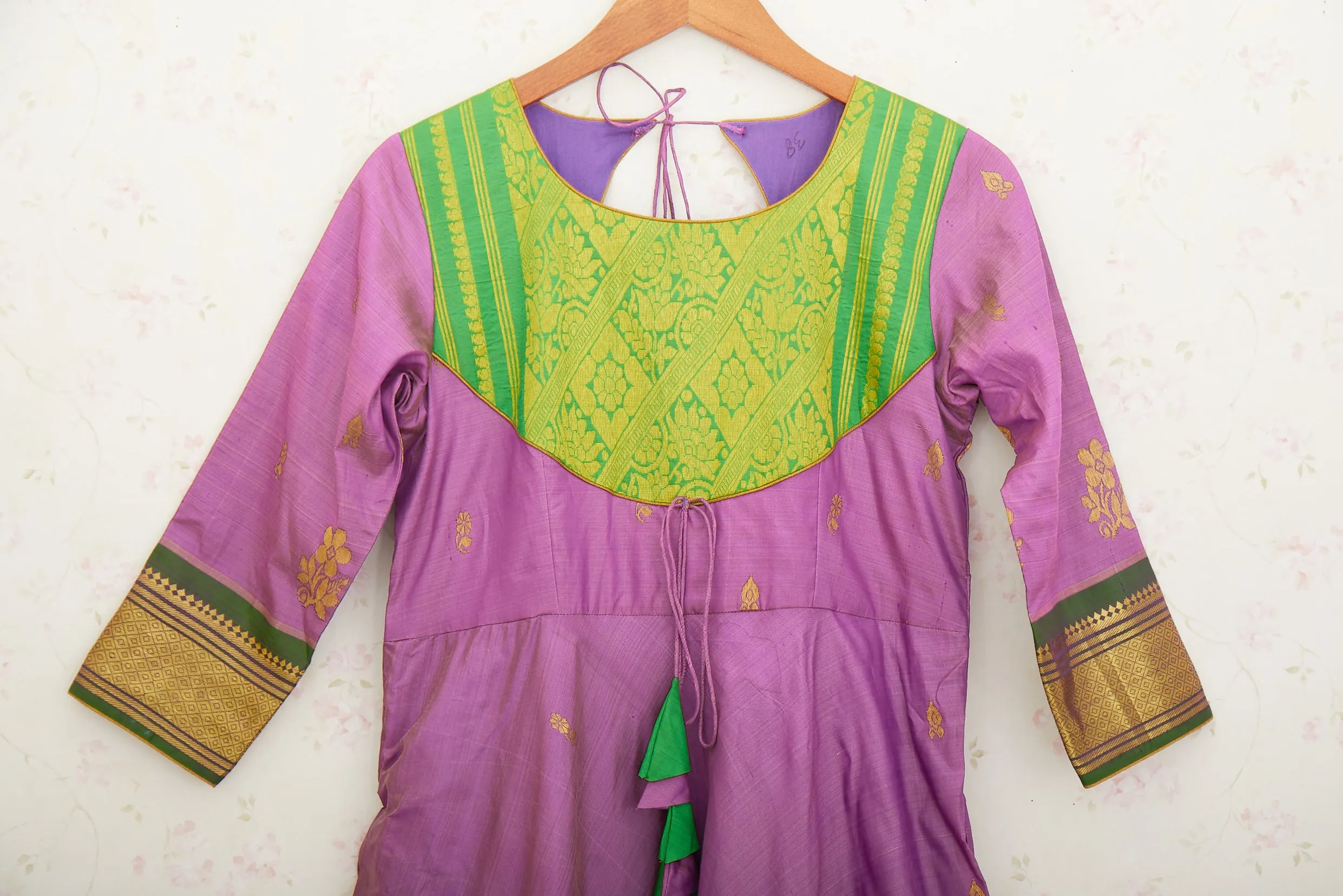 Lavender Pure Silk Traditional Gown