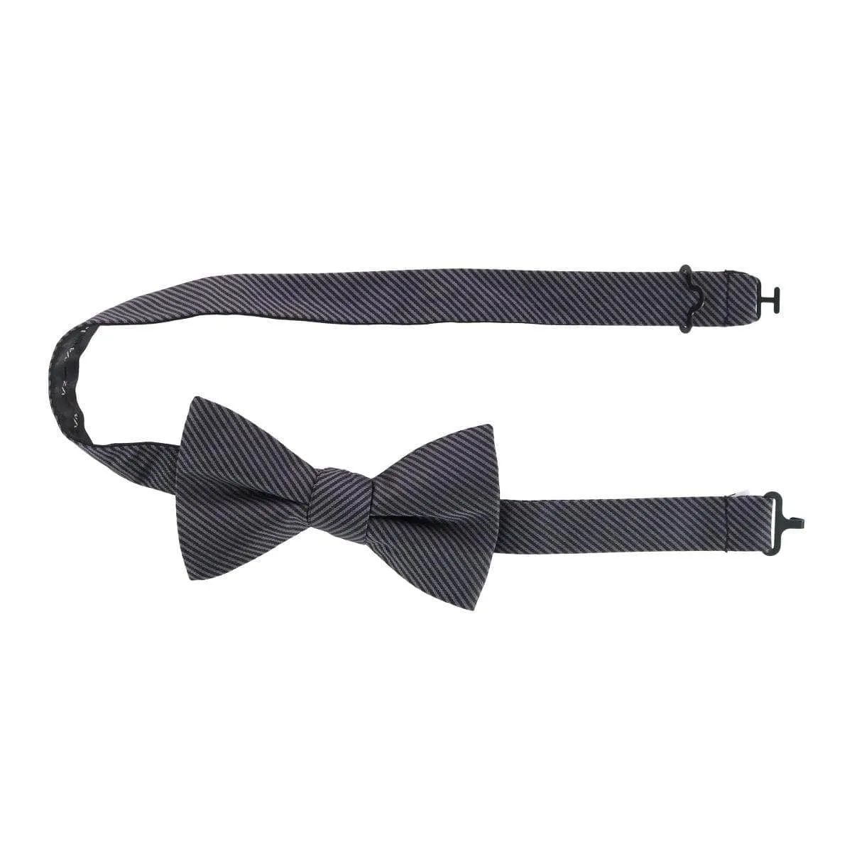 Leyton Diagonal Lined Tone on Tone Silk Bow Tie