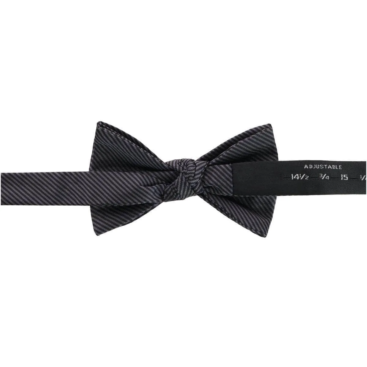 Leyton Diagonal Lined Tone on Tone Silk Bow Tie